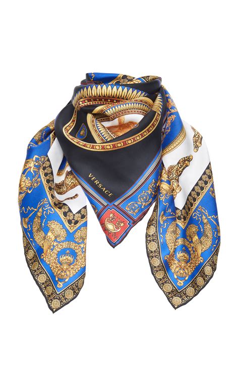 versace silk scarf|versace printed silk scarf.